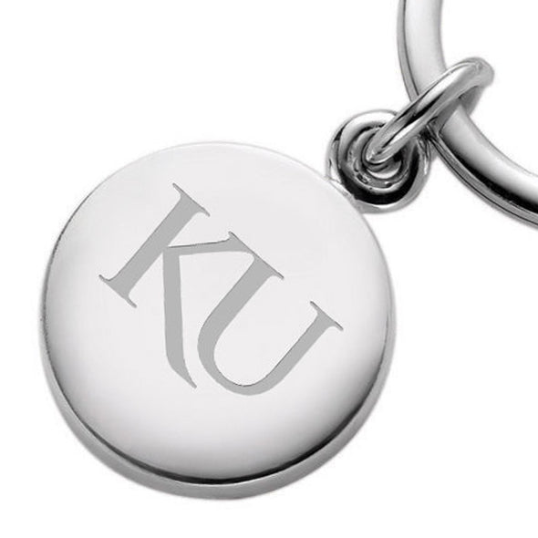 University of Kansas Sterling Silver Insignia Key Ring Shot #2