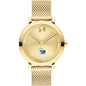 University of Kansas Women's Movado Bold Gold with Mesh Bracelet Shot #2