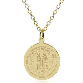 University of Kentucky 14K Gold Pendant &amp; Chain Shot #1