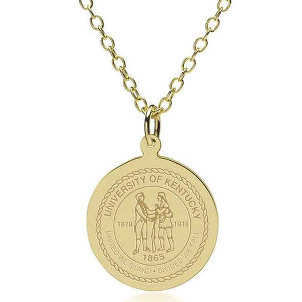 University of Kentucky 18K Gold Pendant &amp; Chain Shot #1