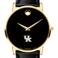 University of Kentucky Men's Movado Gold Museum Classic Leather Shot #1
