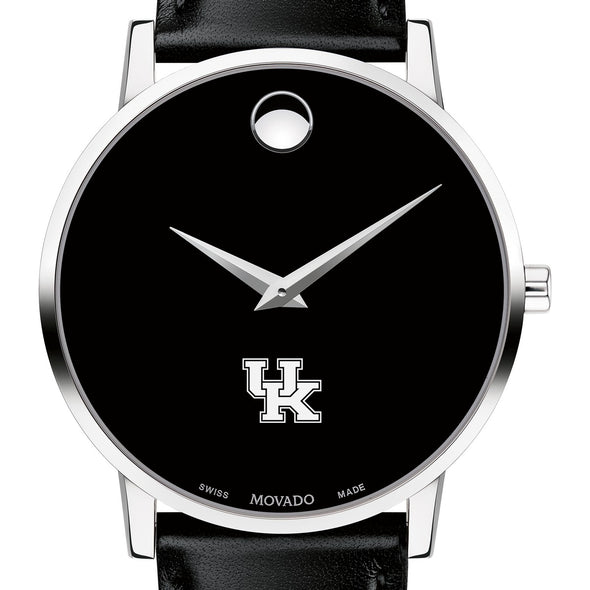 University of Kentucky Men&#39;s Movado Museum with Leather Strap Shot #1
