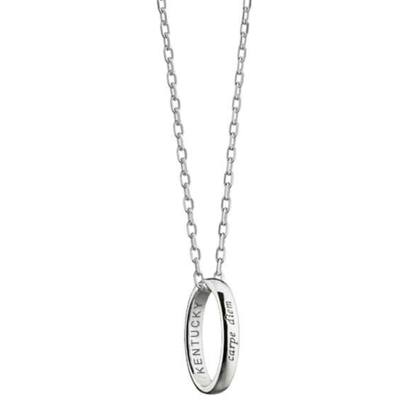 University of Kentucky Monica Rich Kosann "Carpe Diem" Poesy Ring Necklace in Silver Shot #2