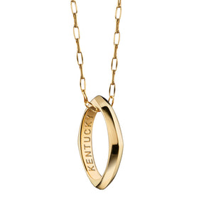 University of Kentucky Monica Rich Kosann Poesy Ring Necklace in Gold Shot #1