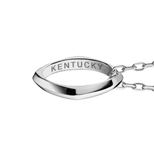 University of Kentucky Monica Rich Kosann Poesy Ring Necklace in Silver Shot #3