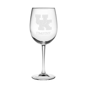 University of Kentucky Red Wine Glasses - Set of 2 - Made in the USA Shot #1