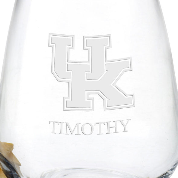 University of Kentucky Stemless Wine Glasses - Set of 2 Shot #3