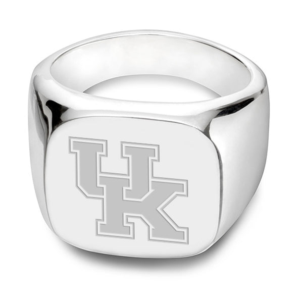 University of Kentucky Sterling Silver Square Cushion Ring Shot #2