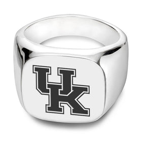 University of Kentucky Sterling Silver Square Cushion Ring Shot #1