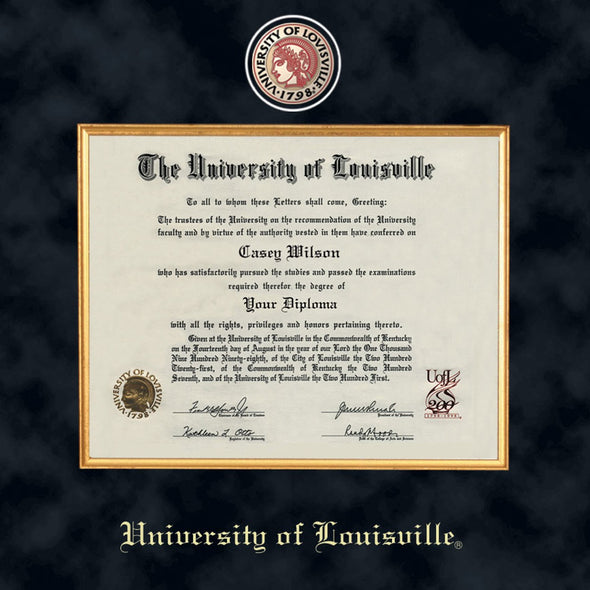 University of Louisville Diploma Frame - Excelsior Shot #2