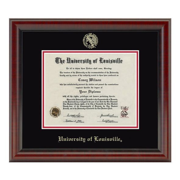 University of Louisville Diploma Frame, the Fidelitas Shot #1
