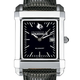 University of Louisville Men's Black Quad with Leather Shot #1