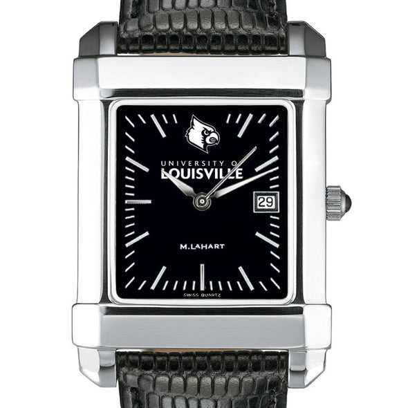 University of Louisville Men's Black Quad with Leather Shot #1