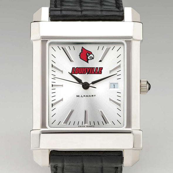 University of Louisville Men's Collegiate Watch with Leather Strap Shot #1