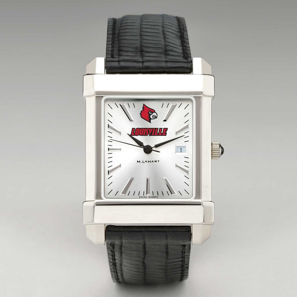 University of Louisville Men&#39;s Collegiate Watch with Leather Strap Shot #2