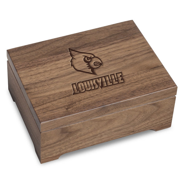 University of Louisville Solid Walnut Desk Box Shot #1