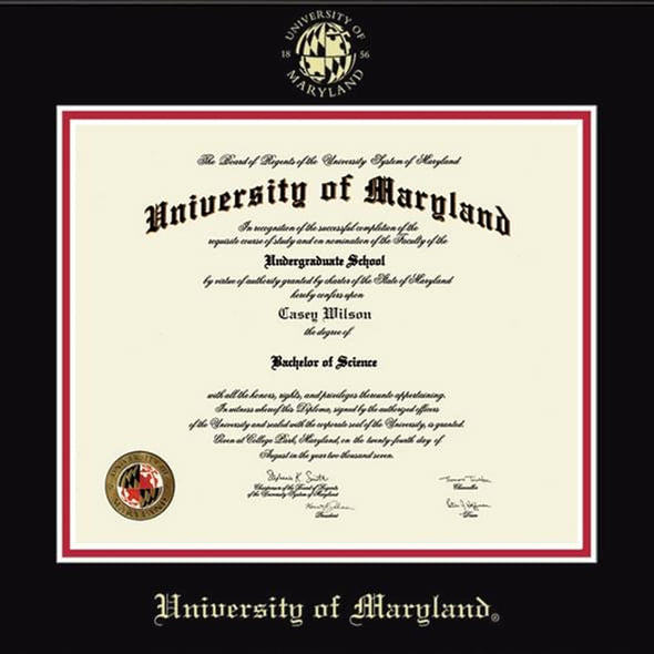 University of Maryland Diploma Frame, the Fidelitas Shot #2