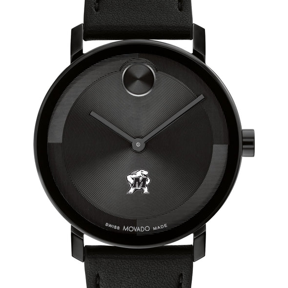 University of Maryland Men's Movado BOLD with Black Leather Strap Shot #1