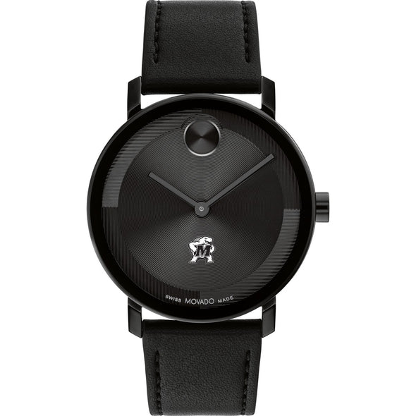 University of Maryland Men's Movado BOLD with Black Leather Strap Shot #2