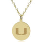 University of Miami 14K Gold Pendant & Chain Shot #1