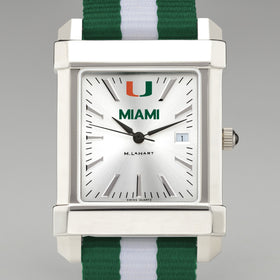 University of Miami Collegiate Watch with RAF Nylon Strap for Men Shot #1