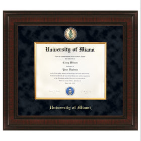 University of Miami Excelsior Diploma Frame Shot #1
