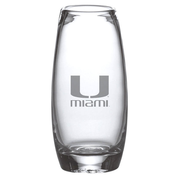 University of Miami Glass Addison Vase by Simon Pearce Shot #1