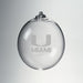 University of Miami Glass Ornament by Simon Pearce
