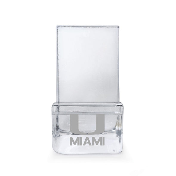 University of Miami Glass Phone Holder by Simon Pearce Shot #1