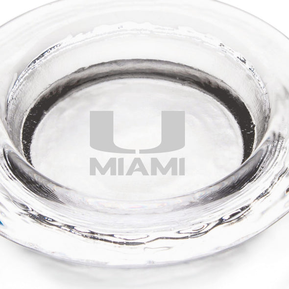 University of Miami Glass Wine Coaster by Simon Pearce Shot #2