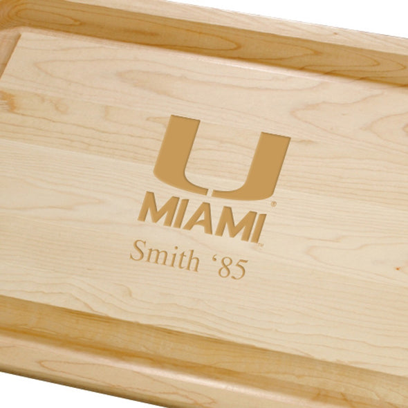 University of Miami Maple Cutting Board Shot #2