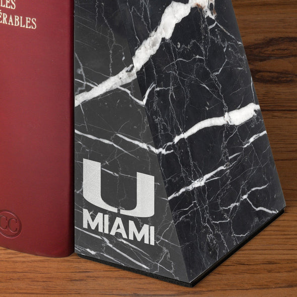 University of Miami Marble Bookends by M.LaHart Shot #3
