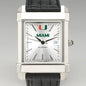University of Miami Men's Collegiate Watch with Leather Strap Shot #1