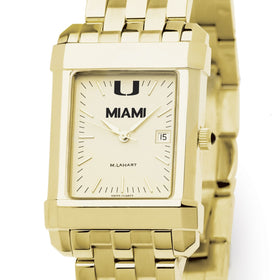 University of Miami Men's Gold Quad with Bracelet Shot #1