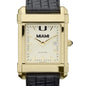 University of Miami Men's Gold Quad with Leather Strap Shot #1