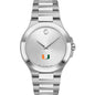 University of Miami Men's Movado Collection Stainless Steel Watch with Silver Dial Shot #2