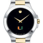 University of Miami Men's Movado Collection Two-Tone Watch with Black Dial Shot #1