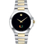 University of Miami Men's Movado Collection Two-Tone Watch with Black Dial Shot #2