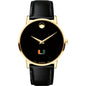 University of Miami Men's Movado Gold Museum Classic Leather Shot #2