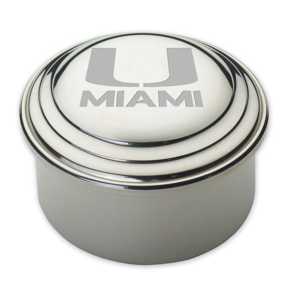 University of Miami Pewter Keepsake Box Shot #1