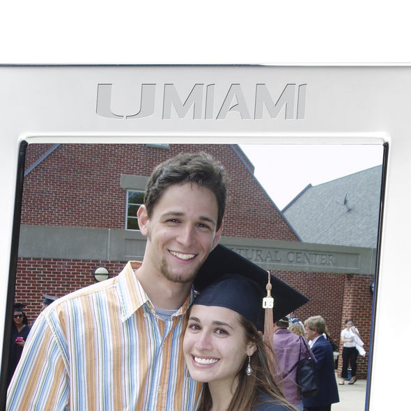 University of Miami Polished Pewter 5x7 Picture Frame Shot #2