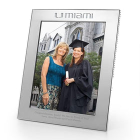 University of Miami Polished Pewter 8x10 Picture Frame Shot #1