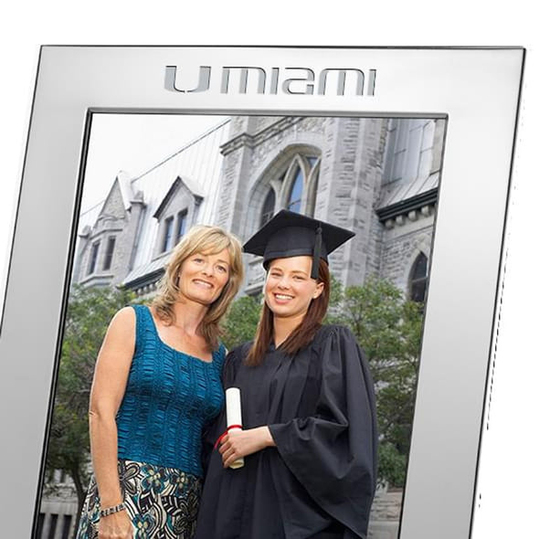University of Miami Polished Pewter 8x10 Picture Frame Shot #2