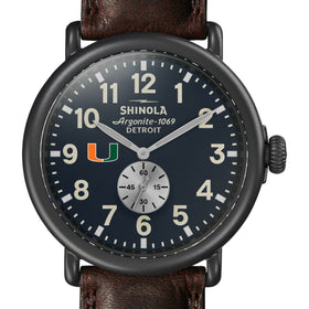 University of Miami Shinola Watch, The Runwell 47mm Midnight Blue Dial Shot #1