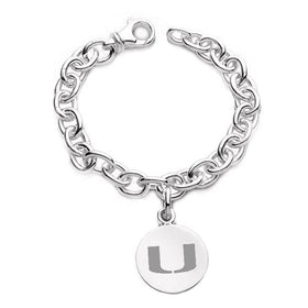 University of Miami Sterling Silver Charm Bracelet Shot #1