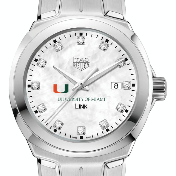 University of Miami TAG Heuer Diamond Dial LINK for Women Shot #1