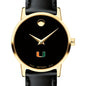 University of Miami Women's Movado Gold Museum Classic Leather Shot #1