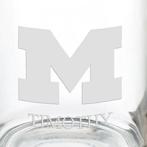University of Michigan 13 oz Glass Coffee Mug Shot #3