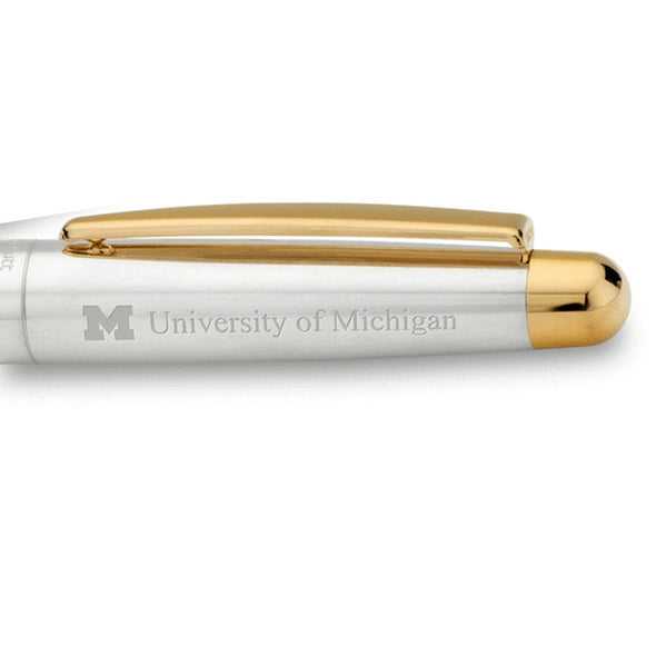 University of Michigan Fountain Pen in Sterling Silver with Gold Trim Shot #2