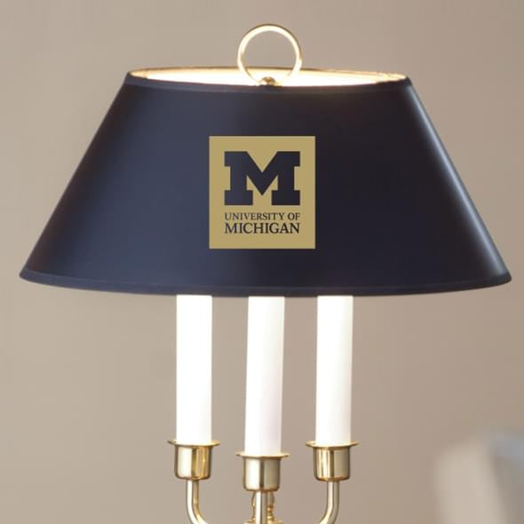University of Michigan Lamp in Brass &amp; Marble Shot #2
